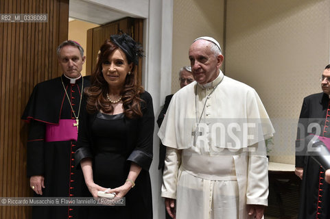 Città del Vaticano 09/06/2015.Papa Francesco incontra il Presidente dellArgentina Cristina Fernandez De Kirchner. ©Riccardo Musacchio & Flavio Ianniello/Rosebud2