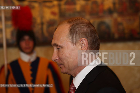 Città del Vaticano 10/06/2015.Papa Francesco incontra il Presidente della Federazione Russa Vladimir Putin.Pope Francis meets with the President of the Russian Federation Vladimir Putin. ©Riccardo Musacchio & Flavio Ianniello/Rosebud2