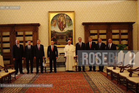 Città del Vaticano 10/06/2015.Papa Francesco incontra il Presidente della Federazione Russa Vladimir Putin.Pope Francis meets with the President of the Russian Federation Vladimir Putin. ©Riccardo Musacchio & Flavio Ianniello/Rosebud2