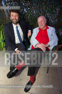 Roma, casa Bellonci 10 06 2015.Cinquina finalista del Premio Strega 2015..Nella foto: il Ministro Franceschini e Raffaele La Capria. ©Riccardo Musacchio & Flavio Ianniello/Rosebud2