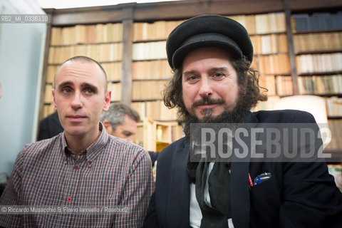 Roma, casa Bellonci 10 06 2015.Cinquina finalista del Premio Strega 2015..Nella foto: Zerocalcare e Vinicio Capossela. ©Riccardo Musacchio & Flavio Ianniello/Rosebud2