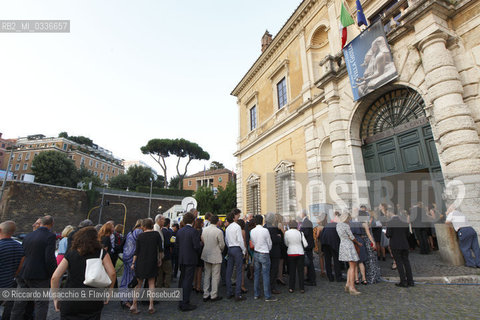 Roma, Villa Giulia 02 07 2015. Premio Strega 2015, vincitore Nicola La Gioia. Finalisti: Elena Ferrante, Mauro Covacich, Fabio Genovesi, Marco Santagata.. ©Riccardo Musacchio & Flavio Ianniello/Rosebud2