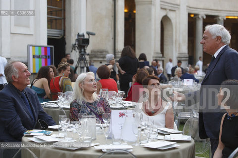 Roma, Villa Giulia 02 07 2015. Premio Strega 2015, vincitore Nicola La Gioia. Finalisti: Elena Ferrante, Mauro Covacich, Fabio Genovesi, Marco Santagata.. ©Riccardo Musacchio & Flavio Ianniello/Rosebud2