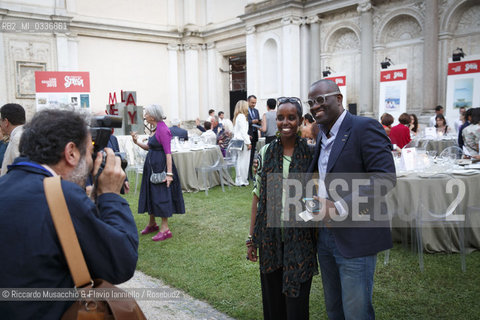 Roma, Villa Giulia 02 07 2015. Premio Strega 2015, vincitore Nicola La Gioia. Finalisti: Elena Ferrante, Mauro Covacich, Fabio Genovesi, Marco Santagata.. ©Riccardo Musacchio & Flavio Ianniello/Rosebud2