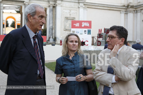 Roma, Villa Giulia 02 07 2015. Premio Strega 2015, vincitore Nicola La Gioia. Finalisti: Elena Ferrante, Mauro Covacich, Fabio Genovesi, Marco Santagata.. ©Riccardo Musacchio & Flavio Ianniello/Rosebud2