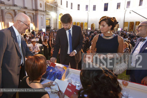 Roma, Villa Giulia 02 07 2015. Premio Strega 2015, vincitore Nicola La Gioia. Finalisti: Elena Ferrante, Mauro Covacich, Fabio Genovesi, Marco Santagata.. ©Riccardo Musacchio & Flavio Ianniello/Rosebud2