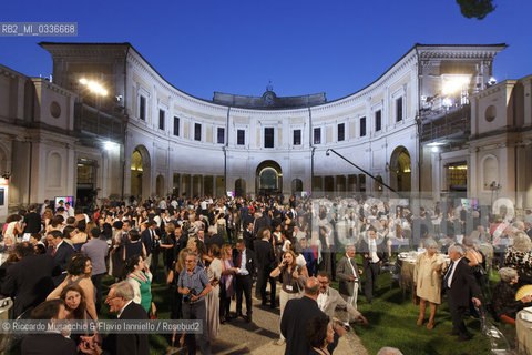 Roma, Villa Giulia 02 07 2015. Premio Strega 2015, vincitore Nicola La Gioia. Finalisti: Elena Ferrante, Mauro Covacich, Fabio Genovesi, Marco Santagata.. ©Riccardo Musacchio & Flavio Ianniello/Rosebud2