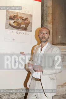 Roma, Villa Giulia 02 07 2015. Premio Strega 2015, vincitore Nicola La Gioia. Finalisti: Elena Ferrante, Mauro Covacich, Fabio Genovesi, Marco Santagata.. ©Riccardo Musacchio & Flavio Ianniello/Rosebud2