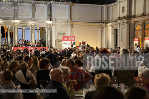 Roma, Villa Giulia 02 07 2015. Premio Strega 2015, vincitore Nicola La Gioia. Finalisti: Elena Ferrante, Mauro Covacich, Fabio Genovesi, Marco Santagata.. ©Riccardo Musacchio & Flavio Ianniello/Rosebud2