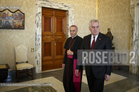 Città del Vaticano, Palazzo Apostolico 11 09 2015. Papa Francesco riceve in Udienza Privata il Presidente della Repubblica di Serbia Tomislav Nikolić.  ©Riccardo Musacchio & Flavio Ianniello/Rosebud2