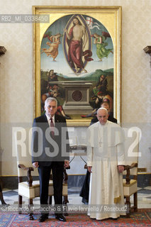 Città del Vaticano, Palazzo Apostolico 11 09 2015. Papa Francesco riceve in Udienza Privata il Presidente della Repubblica di Serbia Tomislav Nikolić.  ©Riccardo Musacchio & Flavio Ianniello/Rosebud2