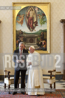 Città del Vaticano, Palazzo Apostolico 11 09 2015. Papa Francesco riceve in Udienza Privata il Presidente della Repubblica di Serbia Tomislav Nikolić.  ©Riccardo Musacchio & Flavio Ianniello/Rosebud2