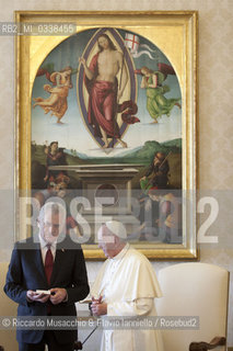 Città del Vaticano, Palazzo Apostolico 11 09 2015. Papa Francesco riceve in Udienza Privata il Presidente della Repubblica di Serbia Tomislav Nikolić.  ©Riccardo Musacchio & Flavio Ianniello/Rosebud2