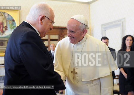 Il Santo Padre Francesco in Udienza con Sua Eccellenza il Sig. Reuven Rivlin, Presidente dello Stato d’Israele, Biblioteca Privata, Città del Vaticano, 3 settembre 2015  ©Riccardo Musacchio & Flavio Ianniello/Rosebud2