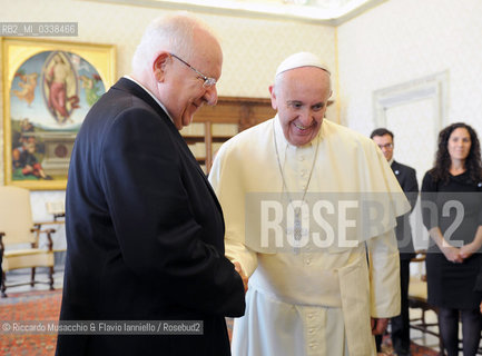 Il Santo Padre Francesco in Udienza con Sua Eccellenza il Sig. Reuven Rivlin, Presidente dello Stato d’Israele, Biblioteca Privata, Città del Vaticano, 3 settembre 2015  ©Riccardo Musacchio & Flavio Ianniello/Rosebud2