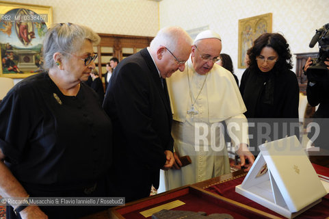 Il Santo Padre Francesco in Udienza con Sua Eccellenza il Sig. Reuven Rivlin, Presidente dello Stato d’Israele, Biblioteca Privata, Città del Vaticano, 3 settembre 2015  ©Riccardo Musacchio & Flavio Ianniello/Rosebud2