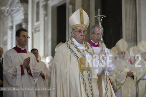 Città del Vaticano, Basilica di San Pietro 08 12 2015.Giubileo della Misericordia, Papa Francesco apre la Porta Santa..Nella foto: il Papa Emerito Benedetto XVI. ©Riccardo Musacchio & Flavio Ianniello/Rosebud2