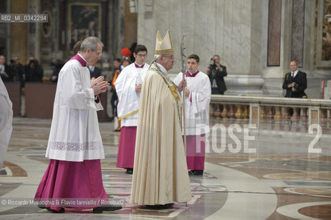 Città del Vaticano, Basilica di San Pietro 08 12 2015.Giubileo della Misericordia, Papa Francesco apre la Porta Santa..Nella foto: il Papa Emerito Benedetto XVI. ©Riccardo Musacchio & Flavio Ianniello/Rosebud2