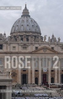 Città del Vaticano, Basilica di San Pietro 08 12 2015.Giubileo della Misericordia, Papa Francesco presiede la Santa Messa prima dell apertura della Porta Santa.. ©Riccardo Musacchio & Flavio Ianniello/Rosebud2