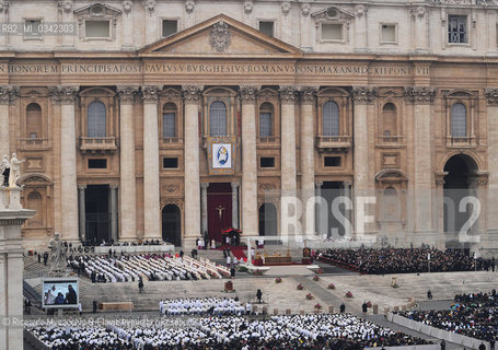 Città del Vaticano, Basilica di San Pietro 08 12 2015.Giubileo della Misericordia, Papa Francesco presiede la Santa Messa prima dell apertura della Porta Santa.. ©Riccardo Musacchio & Flavio Ianniello/Rosebud2