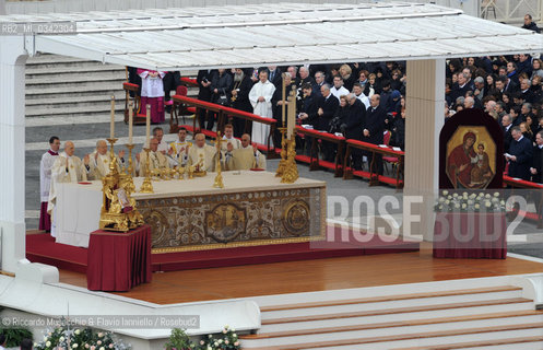 Città del Vaticano, Basilica di San Pietro 08 12 2015.Giubileo della Misericordia, Papa Francesco presiede la Santa Messa prima dell apertura della Porta Santa.. ©Riccardo Musacchio & Flavio Ianniello/Rosebud2