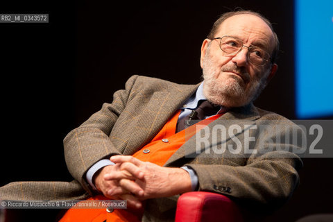 Roma, Auditorium Parco della Musica 16 03 2014 .Libri Come Festa del Libro e della Lettura Il Lavoro..Nella foto: Umberto Eco .Come Atlantide. Storia delle terre e dei luoghi leggendari..Interviene Stefano Bartezzaghi. ©Riccardo Musacchio & Flavio Ianniello/Rosebud2