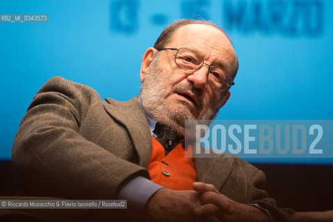 Roma, Auditorium Parco della Musica 16 03 2014 .Libri Come Festa del Libro e della Lettura Il Lavoro..Nella foto: Umberto Eco .Come Atlantide. Storia delle terre e dei luoghi leggendari..Interviene Stefano Bartezzaghi. ©Riccardo Musacchio & Flavio Ianniello/Rosebud2