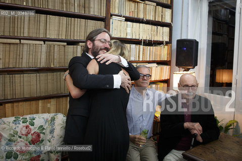 Roma, Casa Bellonci 15 06 2016.I Finalisti della LXX edizione del ‎PremioStrega:.La scuola cattolica (Rizzoli) di Edoardo Albinati con voti 202.L’uomo del futuro (Libri Mondadori) di Eraldo Affinati con voti 160.Se avessero (Garzanti Libri) di Vittorio Sermonti con voti 156.Il cinghiale che uccise Liberty Valance (minimum fax) di Giordano Meacci con voti 138.La femmina nuda (La Nave di Teseo) di Elena Stancanelli con voti 102. ©Riccardo Musacchio & Flavio Ianniello/Rosebud2