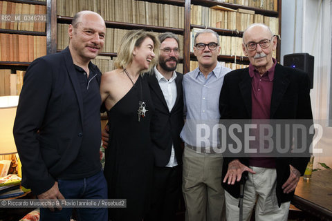 Roma, Casa Bellonci 15 06 2016.I Finalisti della LXX edizione del ‎PremioStrega:.La scuola cattolica (Rizzoli) di Edoardo Albinati con voti 202.L’uomo del futuro (Libri Mondadori) di Eraldo Affinati con voti 160.Se avessero (Garzanti Libri) di Vittorio Sermonti con voti 156.Il cinghiale che uccise Liberty Valance (minimum fax) di Giordano Meacci con voti 138.La femmina nuda (La Nave di Teseo) di Elena Stancanelli con voti 102. ©Riccardo Musacchio & Flavio Ianniello/Rosebud2