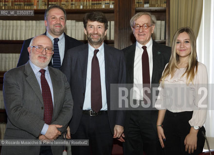 Roma, MIBACT 08 02 2017.Conferenza stampa di presentazione del Premio Scriviamoci .alla presenza del Ministro Dario Franceschini, del Presidente del Centro per il libro e la lettura Romano Montroni, del Presidente della Fondazione Maria e Goffredo Bellonci Giovanni Solimine, del Direttore della Fondazione Maria e Goffredo Bellonci Stefano Petrocchi e con la partecipazione della giovanissima scrittrice Cristina Chiperi.. ©Riccardo Musacchio & Flavio Ianniello/Rosebud2