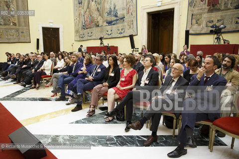 Roma, Camera dei Deputati, Salla della Lupa 13 06  2017.Premio Strega Giovani assegnato a Paolo Cognetti alla presenza della Presidente della Camera Laura Boldrini, di Stefano Petrocchi (Dir. Premio Strega) e di Giovanni Solimine (presidente dello Strega). ©Riccardo Musacchio & Flavio Ianniello/Rosebud2