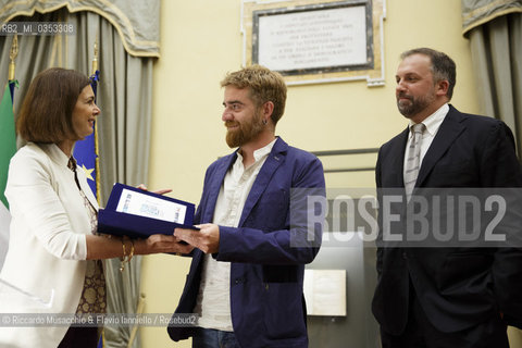 Roma, Camera dei Deputati, Salla della Lupa 13 06  2017.Premio Strega Giovani assegnato a Paolo Cognetti alla presenza della Presidente della Camera Laura Boldrini, di Stefano Petrocchi (Dir. Premio Strega) e di Giovanni Solimine (presidente dello Strega). ©Riccardo Musacchio & Flavio Ianniello/Rosebud2