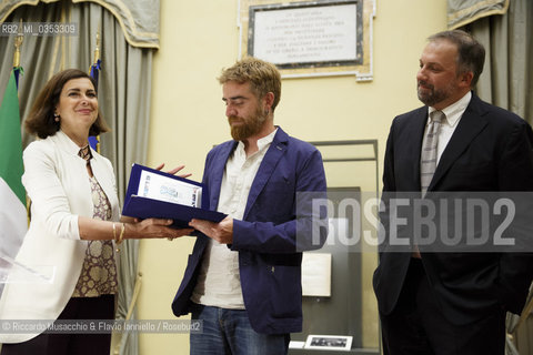 Roma, Camera dei Deputati, Salla della Lupa 13 06  2017.Premio Strega Giovani assegnato a Paolo Cognetti alla presenza della Presidente della Camera Laura Boldrini, di Stefano Petrocchi (Dir. Premio Strega) e di Giovanni Solimine (presidente dello Strega). ©Riccardo Musacchio & Flavio Ianniello/Rosebud2