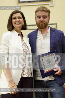 Roma, Camera dei Deputati, Salla della Lupa 13 06  2017.Premio Strega Giovani assegnato a Paolo Cognetti alla presenza della Presidente della Camera Laura Boldrini, di Stefano Petrocchi (Dir. Premio Strega) e di Giovanni Solimine (presidente dello Strega). ©Riccardo Musacchio & Flavio Ianniello/Rosebud2