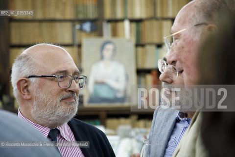 Roma, Casa Bellonci 14 06 2017.Cinquina LXXI Premio Strega .Paolo Cognetti, Wanda Marasco, Alberto Rollo, Teresa Ciabatti e Matteo Nucci..Nella foto: Giovanni Solimine presidente della Fondazione Maria e Goffredo Bellonci. ©Riccardo Musacchio & Flavio Ianniello/Rosebud2