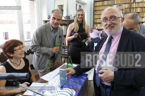 Roma, Casa Bellonci 14 06 2017.Cinquina LXXI Premio Strega .Paolo Cognetti, Wanda Marasco, Alberto Rollo, Teresa Ciabatti e Matteo Nucci..Nella foto: Giovanni Solimine presidente della Fondazione Maria e Goffredo Bellonci. ©Riccardo Musacchio & Flavio Ianniello/Rosebud2