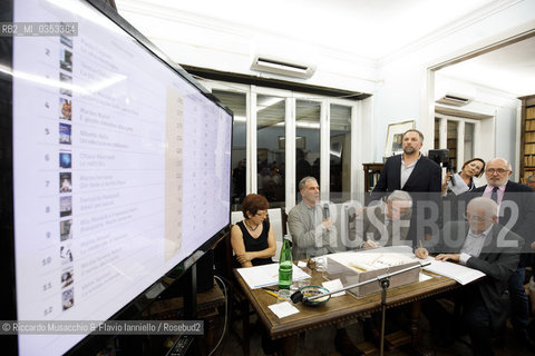 Roma, Casa Bellonci 14 06 2017.Cinquina LXXI Premio Strega .Paolo Cognetti, Wanda Marasco, Alberto Rollo, Teresa Ciabatti e Matteo Nucci. ©Riccardo Musacchio & Flavio Ianniello/Rosebud2