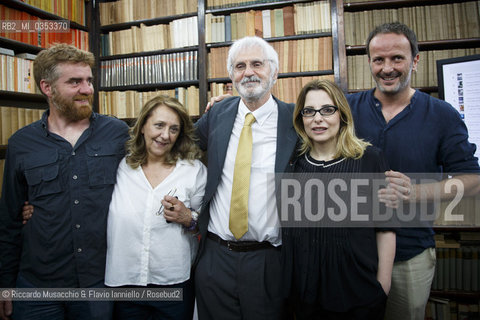 Roma, Casa Bellonci 14 06 2017.Cinquina LXXI Premio Strega .Paolo Cognetti, Wanda Marasco, Alberto Rollo, Teresa Ciabatti e Matteo Nucci. ©Riccardo Musacchio & Flavio Ianniello/Rosebud2