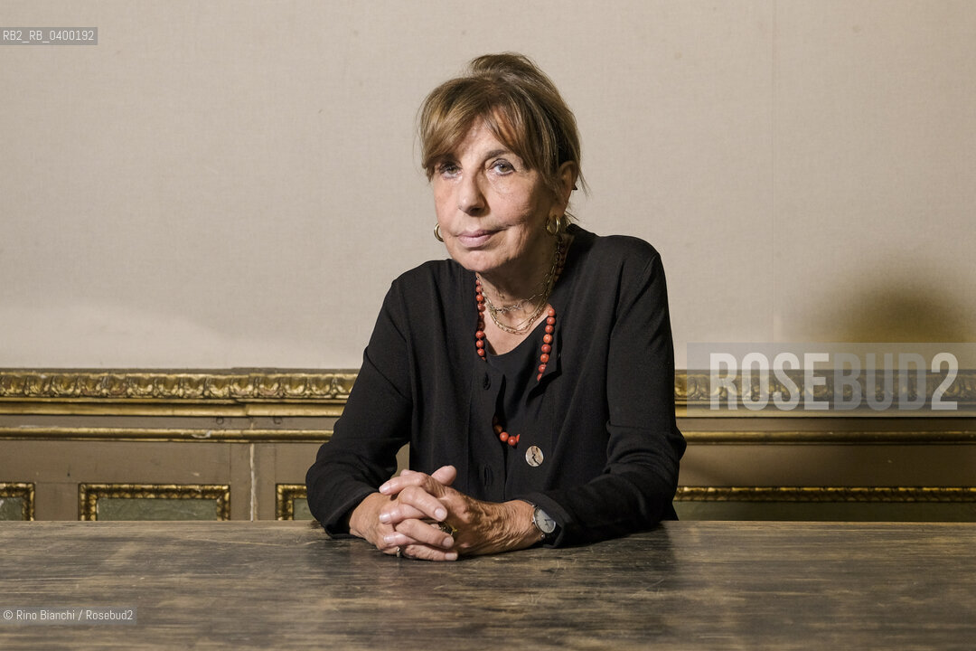 Turin June 12, 2025..Elisabetta Rasy journalist, writer, essayist, photographed in the spaces of the Circolo dei lettori during the presentation of the five finalists of the Premio Strega 2025/Elisabetta Rasy giornalista, scrittrice, saggista, fotografata negli spazi del Circolo dei lettori durante la presentazione della cinquina finalista del Premio Strega 2025. ©Rino Bianchi/Rosebud2
