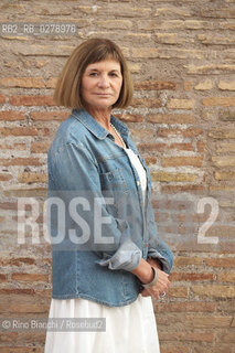 Roma 25 giugno 2013..Alicia Gimenez Bartlett, scrittrice, romanziera e giallista spagnola, ritratta a Roma nella Basilica di Massenzio.. ©Rino Bianchi/Rosebud2