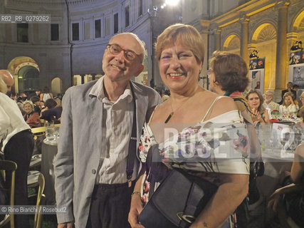 Roma 5 luglio 2012..Ugo Riccarelli, ritartto accanto a sua moglie a Roma in occasione della 66 edizione del Premio Strega.. ©Rino Bianchi/Rosebud2