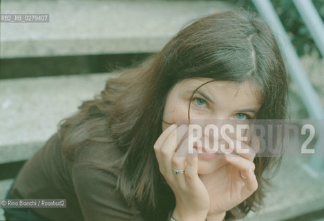 Roma 30 ottobre 2001..Julia Franck, scrittrice tedesca ritratta a Roma.. ©Rino Bianchi/Rosebud2