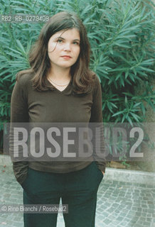 Roma 30 ottobre 2001..Julia Franck, scrittrice tedesca ritratta a Roma.. ©Rino Bianchi/Rosebud2