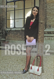 Roma 3 maggio 2002..Lisa Ginzburg, scrittrice..Foto: Rino Bianchi ©Rino Bianchi/Rosebud2