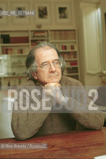 Roma 26 gennaio 2001..Gianfranco Piazzesi, giornalista e saggista, ritratto nella sua abitazione romana..Foto : RINO BIANCHI ©Rino Bianchi/Rosebud2
