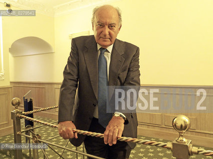 Roma 12 aprile 2013..Giuseppe De Rita, sociologo, presidente del Censis, ritratto a Roma durante il convegno dellAssociazione dei Popolari Italiani.. ©Rino Bianchi/Rosebud2