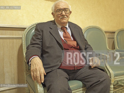 Roma 12 aprile 2013..Giuseppe Galasso, storico, giornalista, saggista e politico, ritratto a Roma durante il convegno dellAssociazione dei Popolari Italiani.. ©Rino Bianchi/Rosebud2