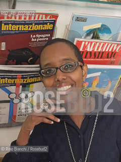 Roma 5 marzo 2013..Igiaba Scego, scrittrice e giornalista, ritratta al caffè Yeti al Pigneto.. ©Rino Bianchi/Rosebud2