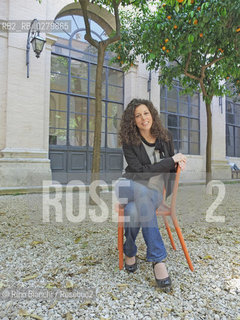 Roma 15 maggio 2012..Silvia Avallone, scrittrice, ritratta nel Giardino degli Aranci alla Casa delle Letterature.. ©Rino Bianchi/Rosebud2