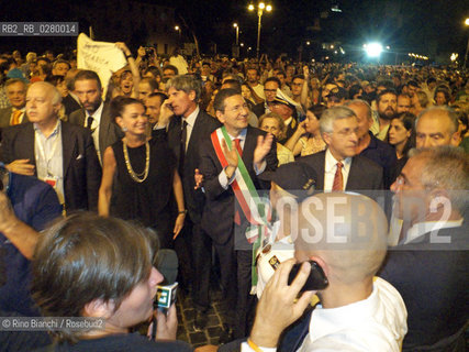 Roma 3 agosto 2013..Pedonalizzazione dei Fori..Nella foto: Il sindaco di Roma Capitale Ignazio Marino allinaugurazione dei Fori pedonalizzati.. ©Rino Bianchi/Rosebud2